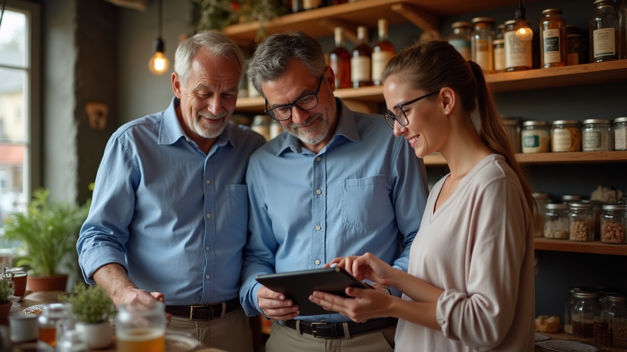 Three generations of an Irish family business discussing digital transformation