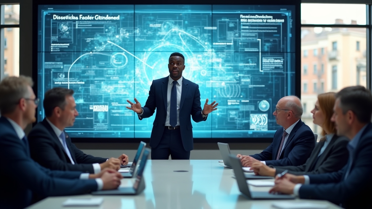 CorkBridge consultant presenting digital transformation programs to Irish business owners